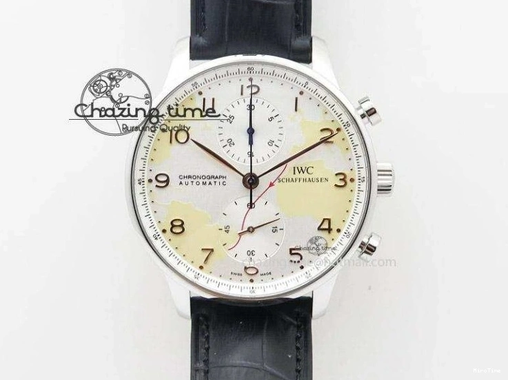 MIROTIME 0406 Thermal Portuguese Real PR Real Annual Calendar IW503501 RG ZF 1:1 Best Edition White Dial on Black Leather Strap A 7150